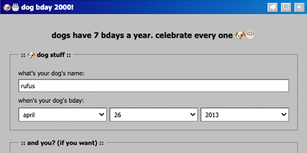 Image for dog bday 2000